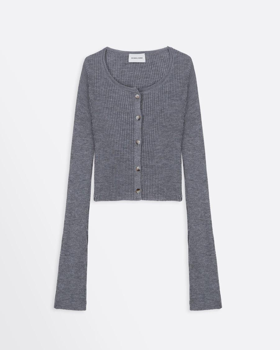 Scaglione CARDIGAN CROP COSTINA FINELUX GREY
