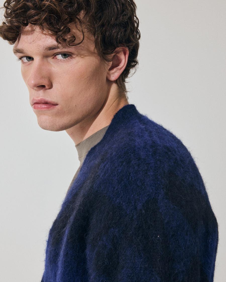 Scaglione CARDIGAN JQD ZIGZAGBRUSHED ROYAL