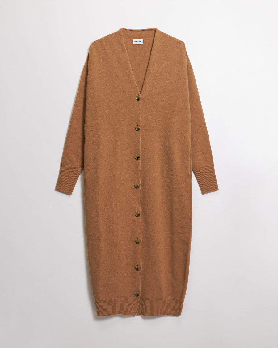 Scaglione CARDIGAN LUNGO SEAMLESS CARAMEL
