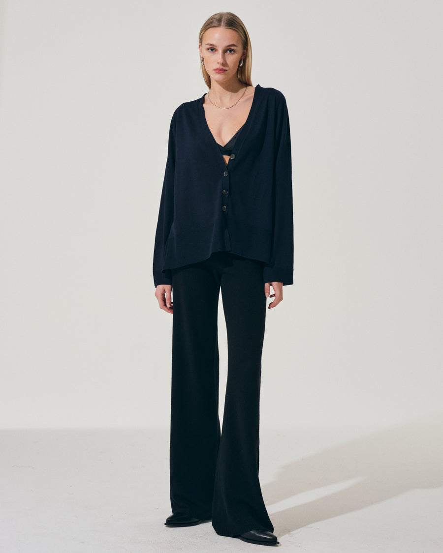 Scaglione CARDIGAN MERINO LUX NAVY