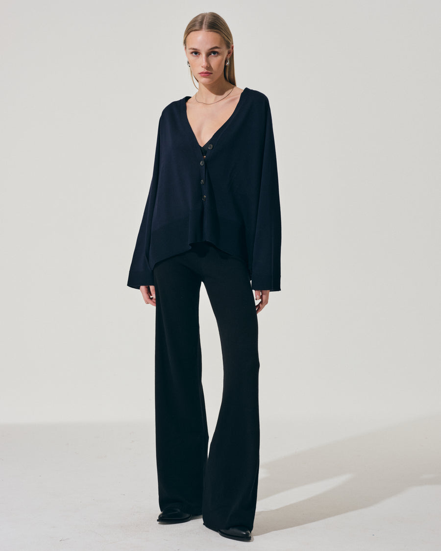 Scaglione CARDIGAN MERINO LUX NAVY