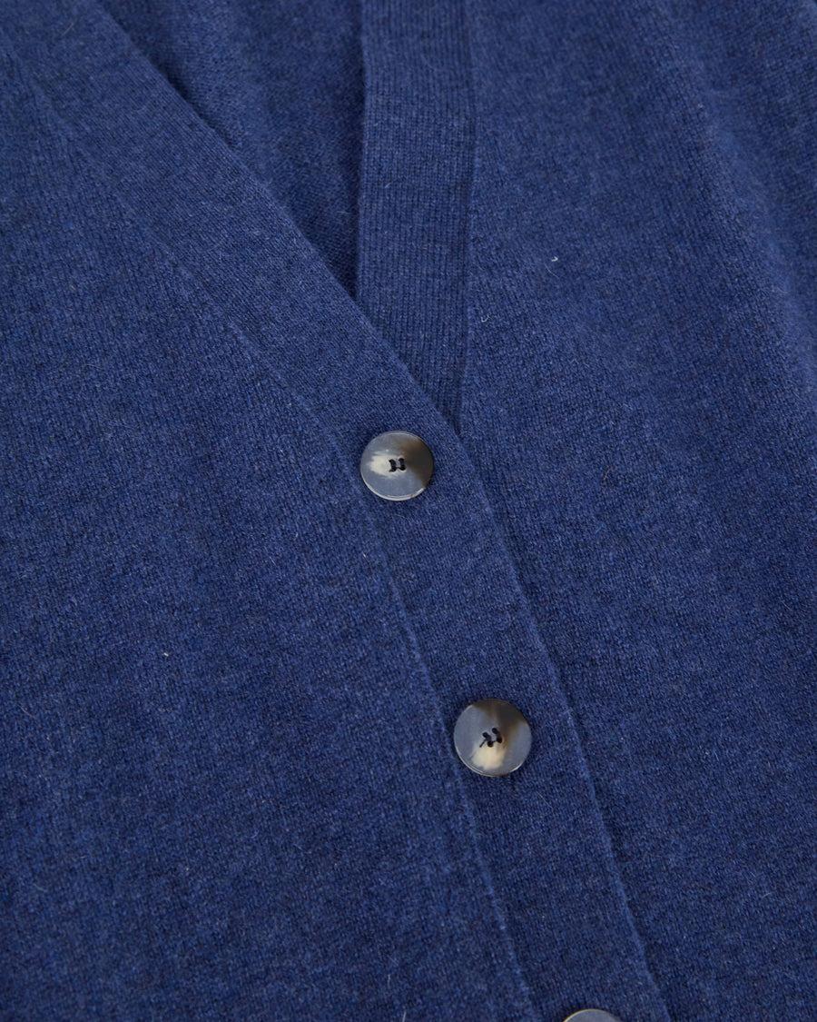 Scaglione CARDIGAN RAGLAN RIBBED SIDES DENIM