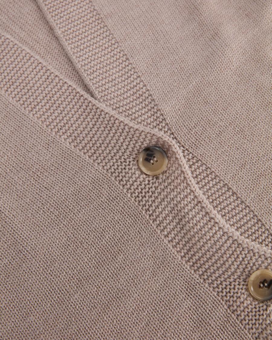 Scaglione CARDIGAN RAGLAN SEAMLESS MERINO BEIGE