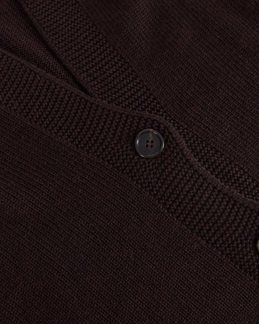 Scaglione CARDIGAN RAGLAN SEAMLESS MERINO EBANO