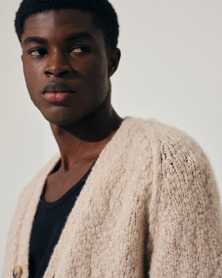 Scaglione CARDIGAN RAGLAN SOFT ALPACA SAND