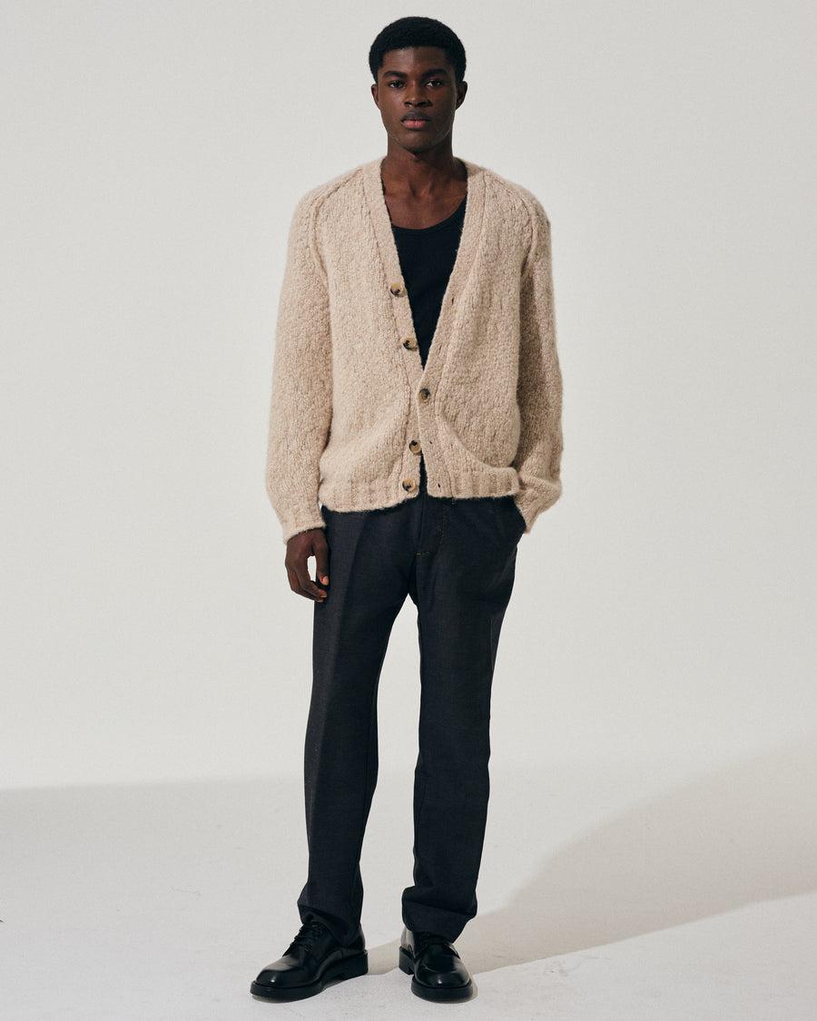 Scaglione CARDIGAN RAGLAN SOFT ALPACA SAND