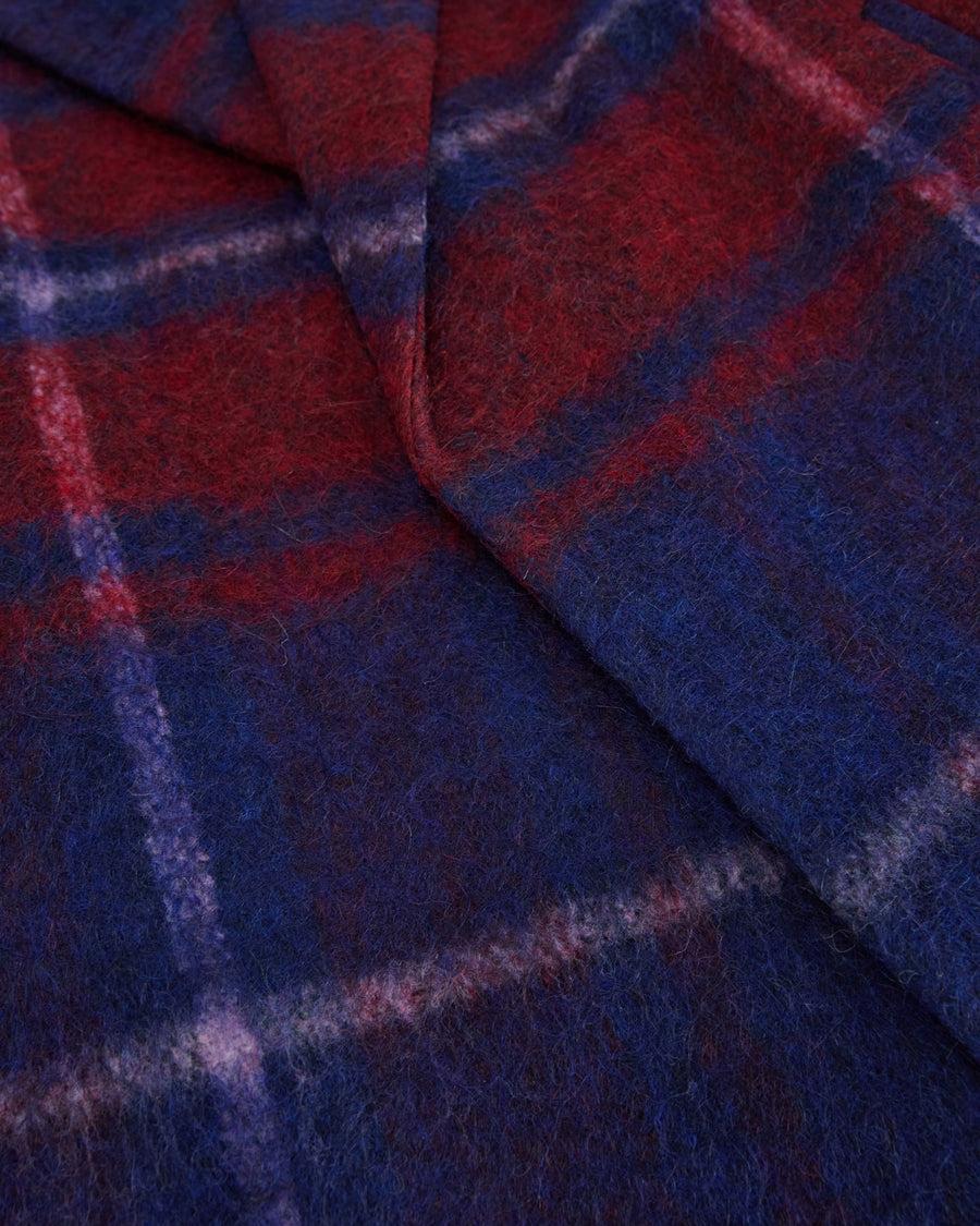 Scaglione COAT MAXI CHECK BORDEAUX