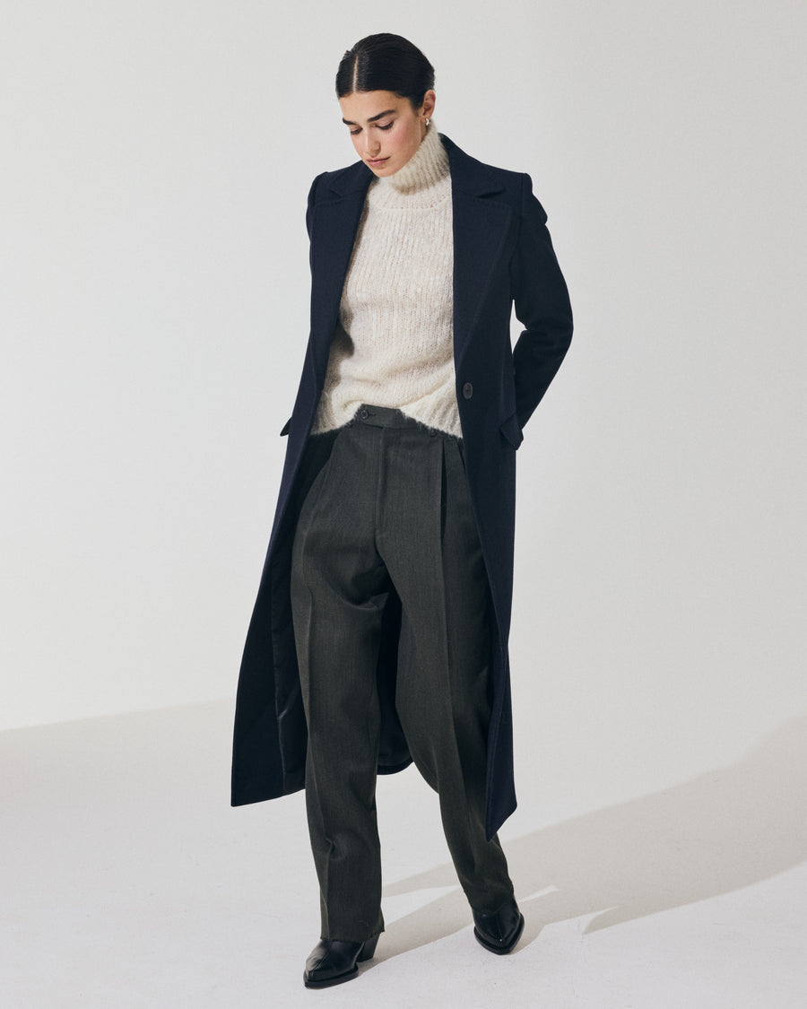 Scaglione COAT PETTO SEMPLICE NAVY