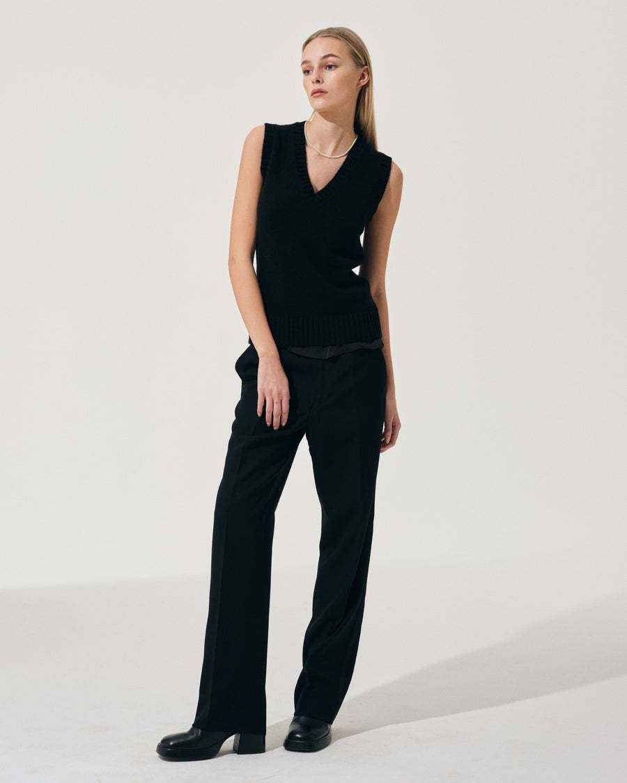 Scaglione GILET SOFT HYBRID CASHMERE BLACK