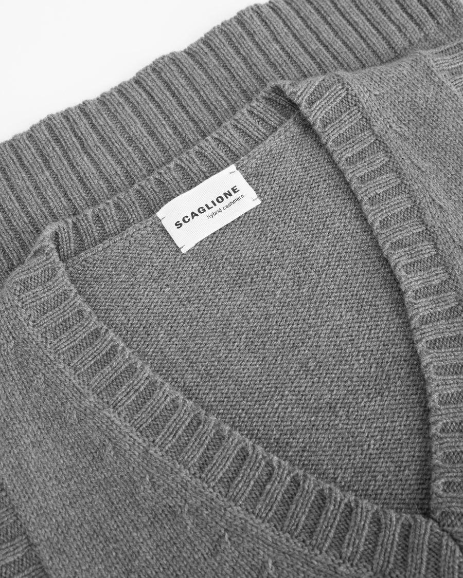 Scaglione GILET SOFT HYBRID CASHMERE GREY