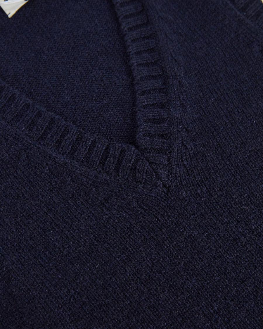 Scaglione GILET SOFT HYBRID CASHMERE NAVY
