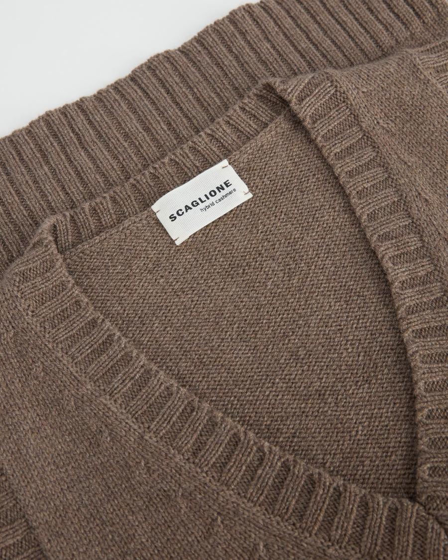 Scaglione GILET SOFT HYBRID CASHMERE TAUPE
