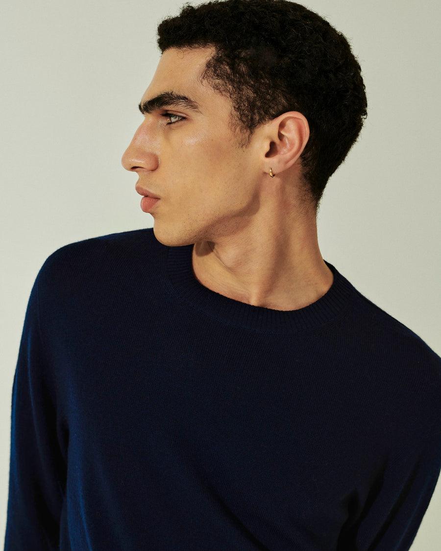 Scaglione GIROCOLLO SENZA CUCITURE MERINO NAVY