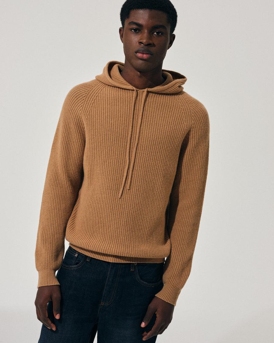 Scaglione HOODIE FISHERMAN MIXCASH CARAMEL