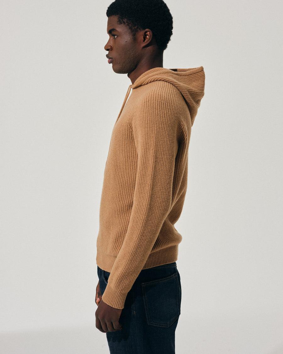 Scaglione HOODIE FISHERMAN MIXCASH CARAMEL