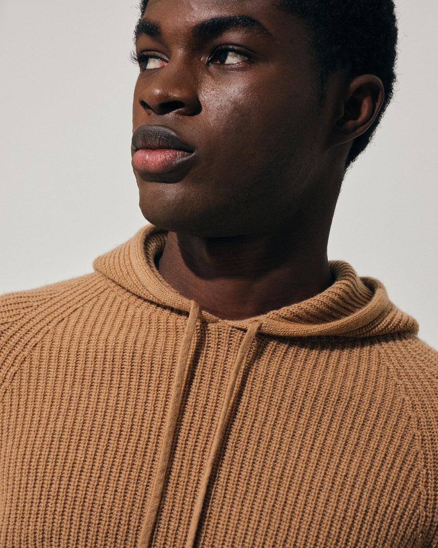 Scaglione HOODIE FISHERMAN MIXCASH CARAMEL