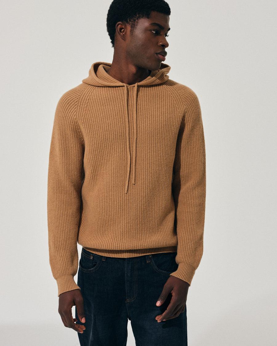 Scaglione HOODIE FISHERMAN MIXCASH CARAMEL