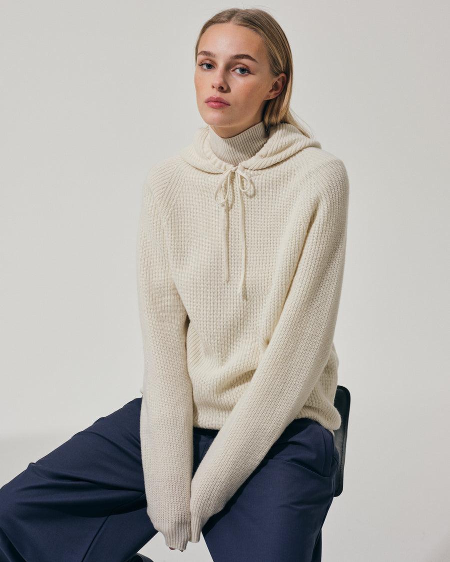 Scaglione HOODIE FISHERMAN MIXCASH MILK