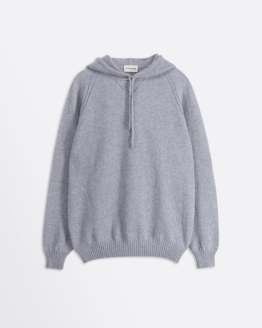 Scaglione HOODIE RAGLAN HYBRD CASHMERE GREY