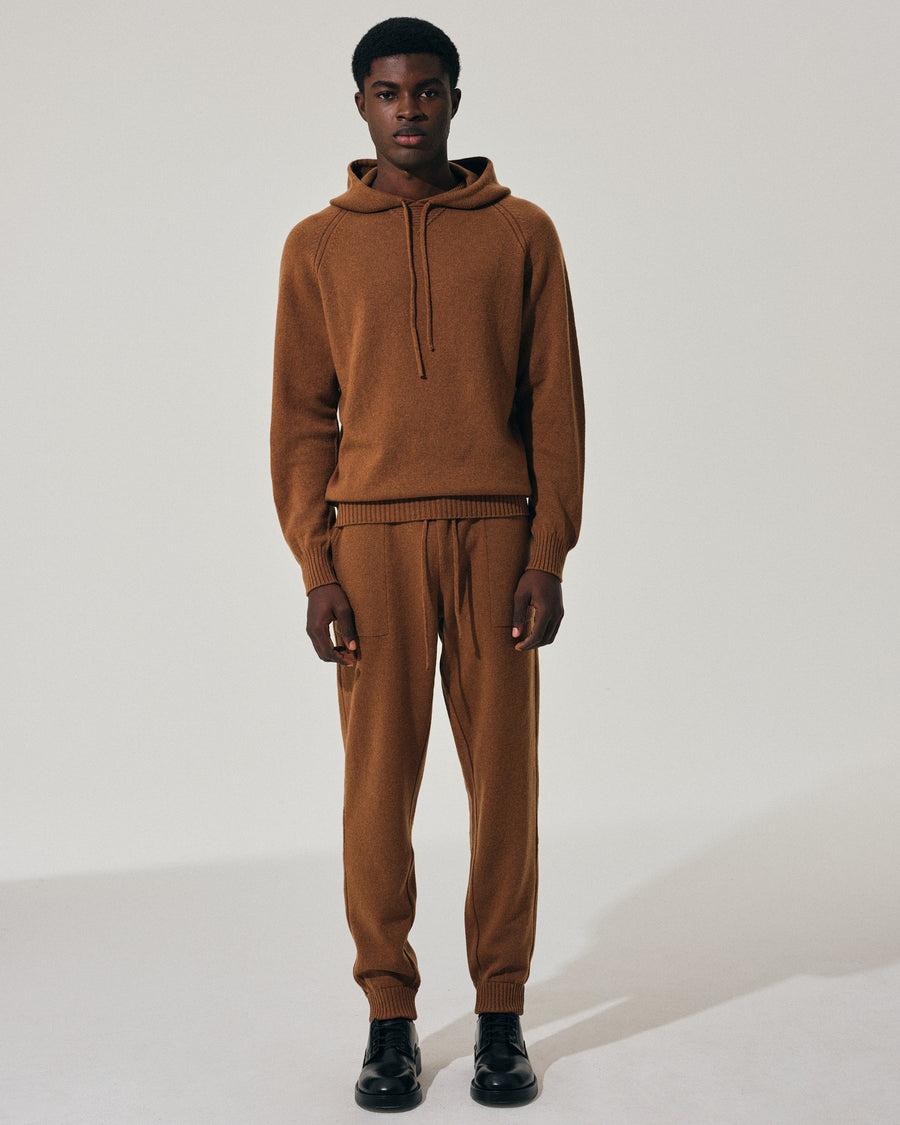 Scaglione HOODY RAGLAN HYBRD CASHMERE RHUM