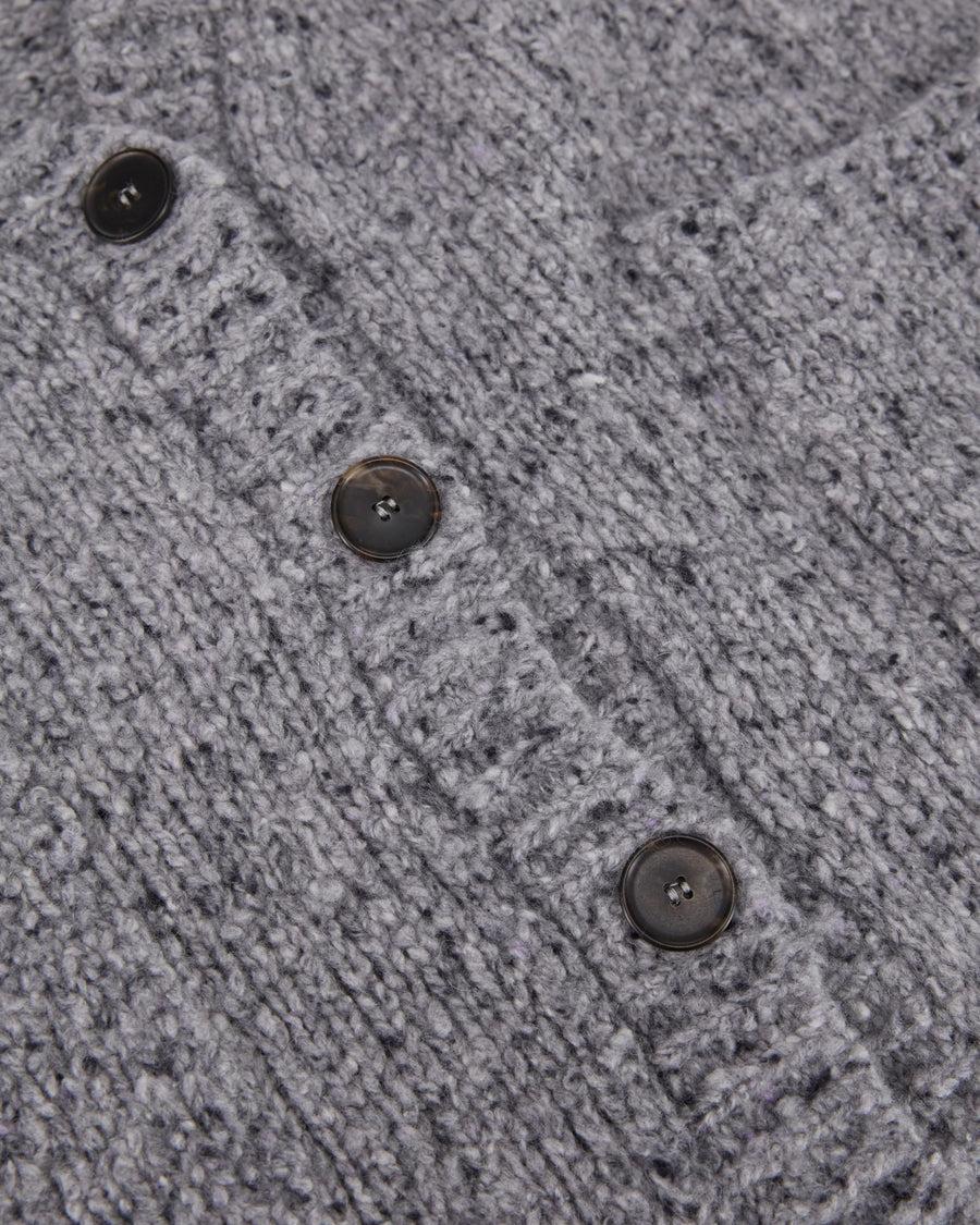 Scaglione MAXI CARDIGAN CASHMERE MULINE' GREY