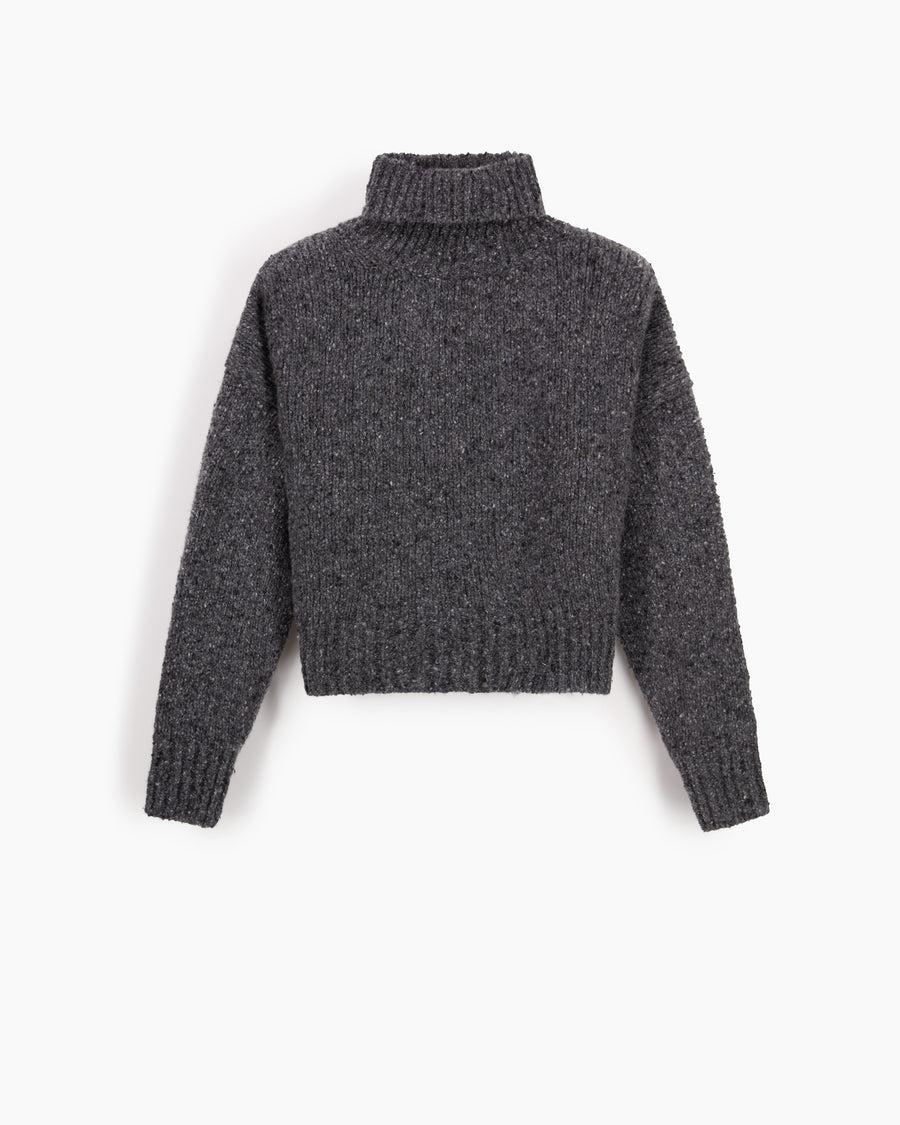 Scaglione MAXI PULL CASHMERE MULINE' BLACK