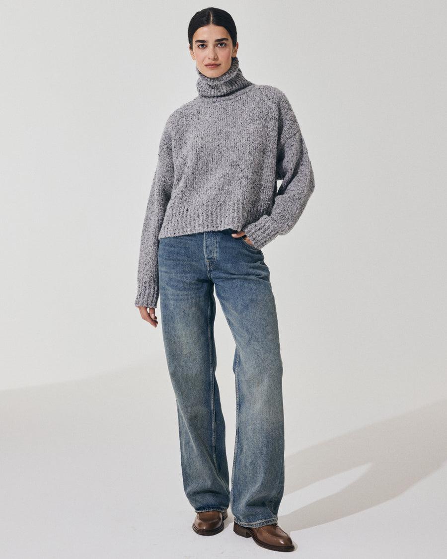 Scaglione MAXI PULL CASHMERE MULINE' GREY