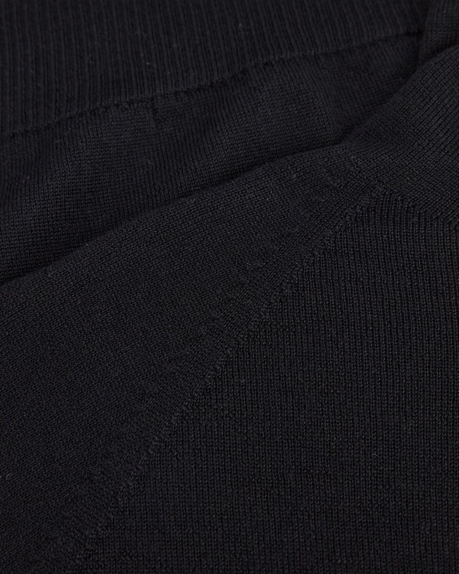 Scaglione MOCK N.RAGLAN SEAMLESS MERINO BLACK