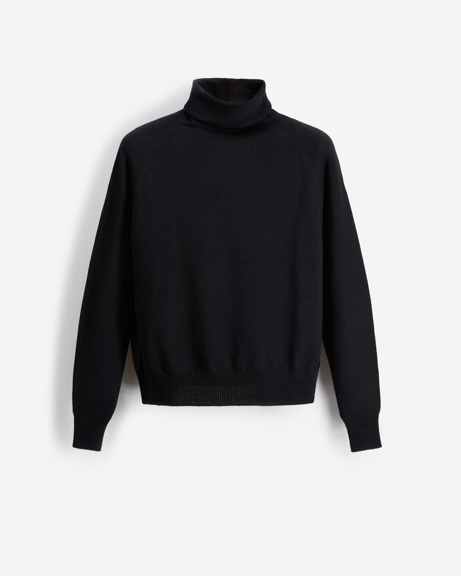 Scaglione MOCK N.RAGLAN SEAMLESS MERINO BLACK