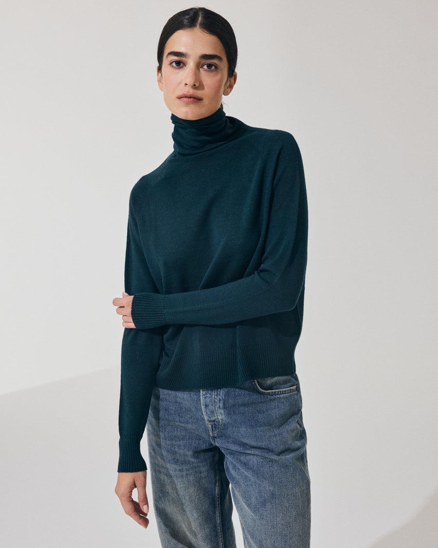 Scaglione MOCK N.RAGLAN SEAMLESS MERINO FOREST