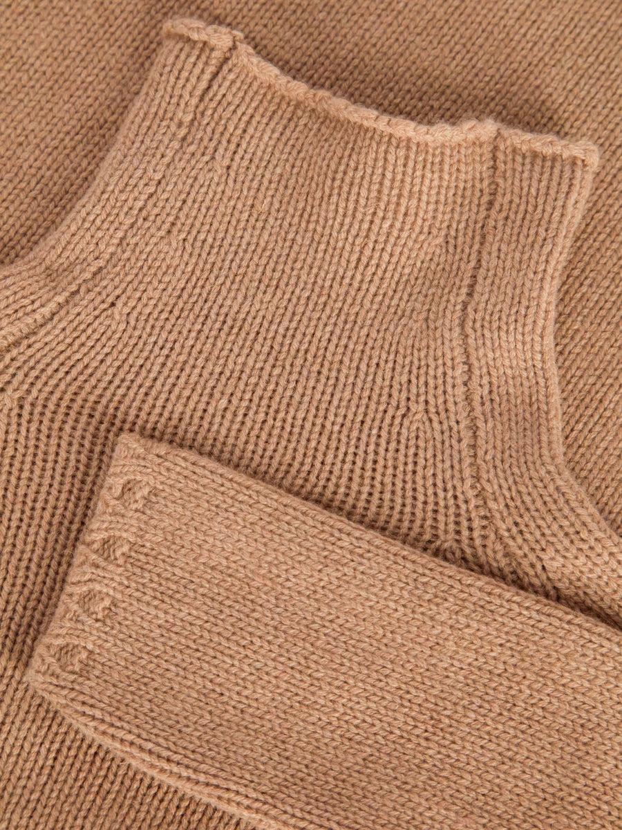 Scaglione MOCK NECK RAGLAN SUPERSOFT CARAMEL