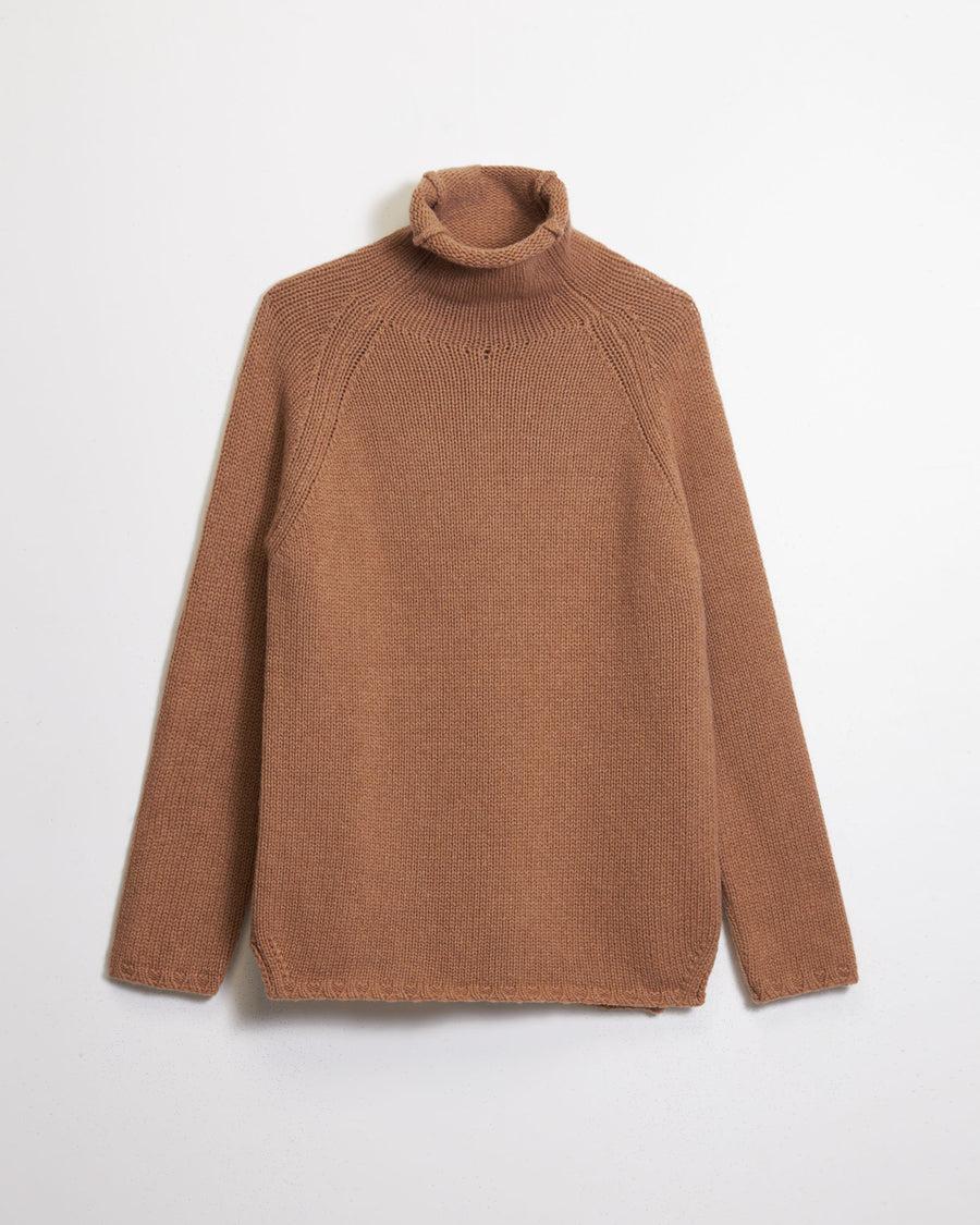 Scaglione MOCK NECK RAGLAN SUPERSOFT CARAMEL