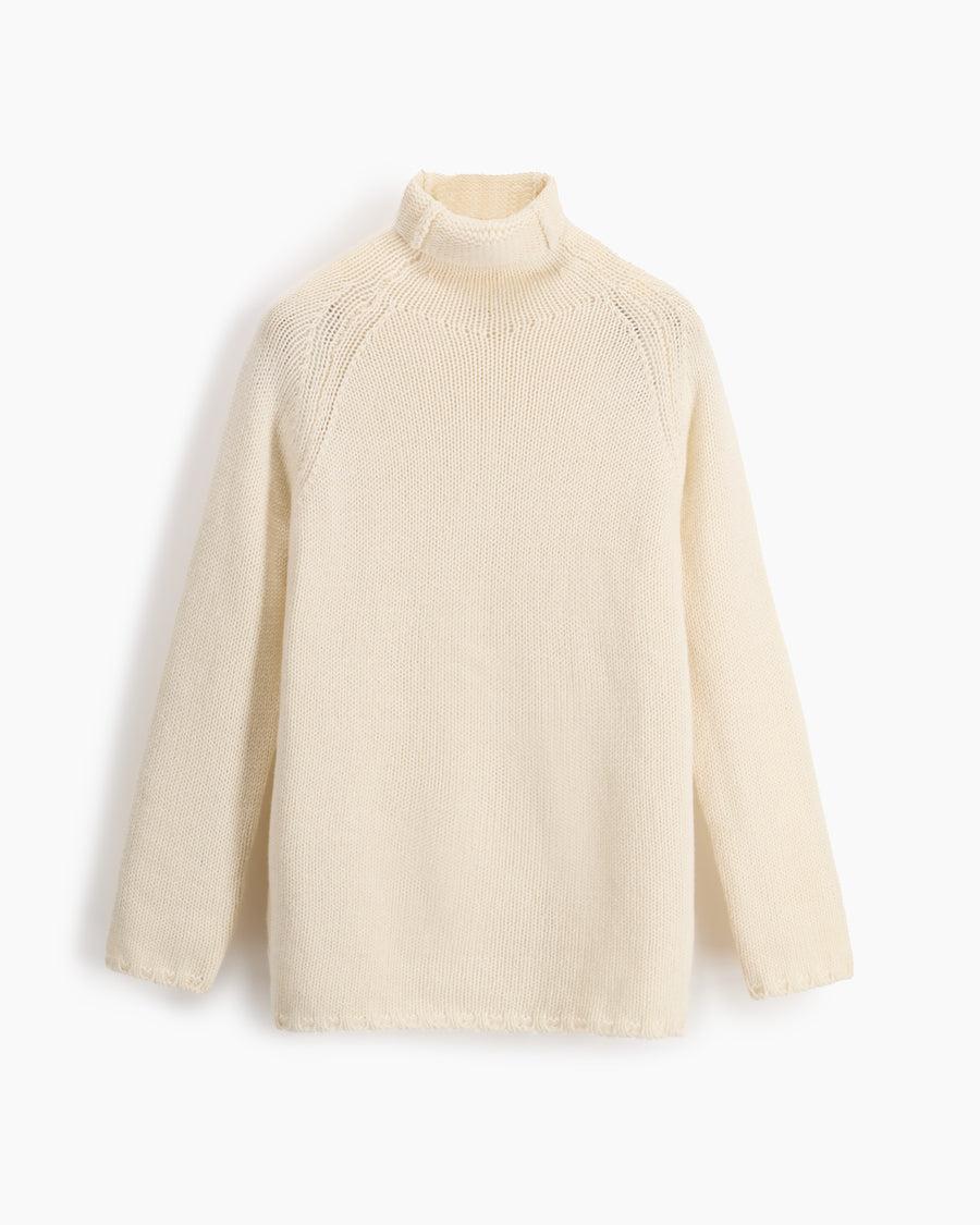 Scaglione MOCK NECK RAGLAN SUPERSOFT MILK