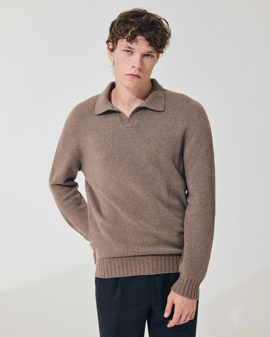Scaglione OPEN POLO HYBRD CASHMERE TAUPE