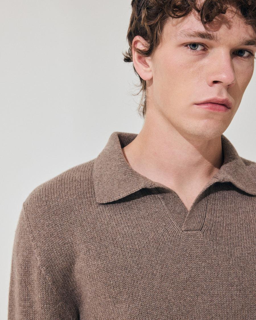 Scaglione OPEN POLO HYBRD CASHMERE TAUPE