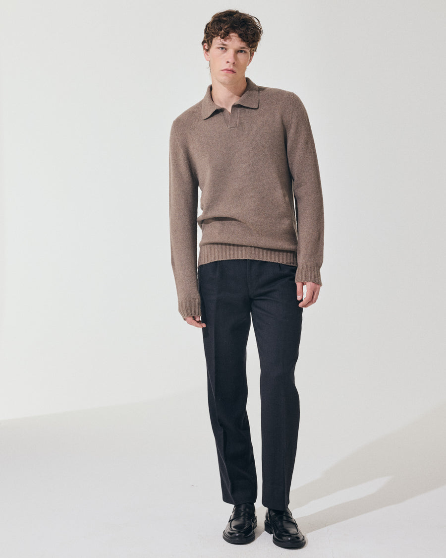 Scaglione OPEN POLO HYBRD CASHMERE TAUPE
