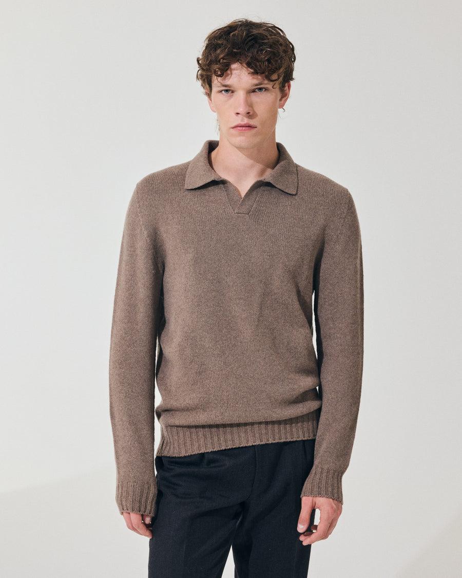 Scaglione OPEN POLO HYBRD CASHMERE TAUPE