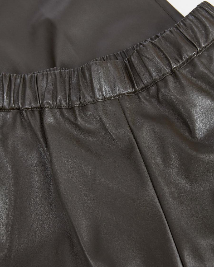 Scaglione PANT DRITTO ECOPELLE KAKI