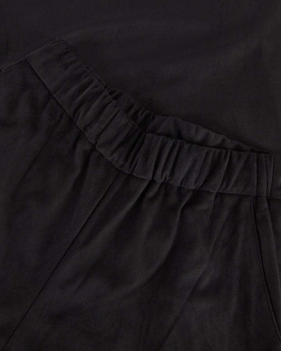 Scaglione PANT LARGO ECOSUEDE BLACK