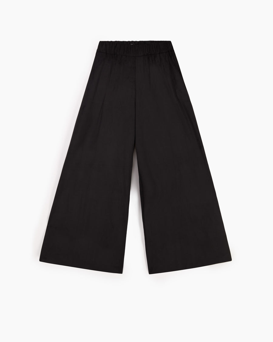 Scaglione PANT LARGO ECOSUEDE BLACK