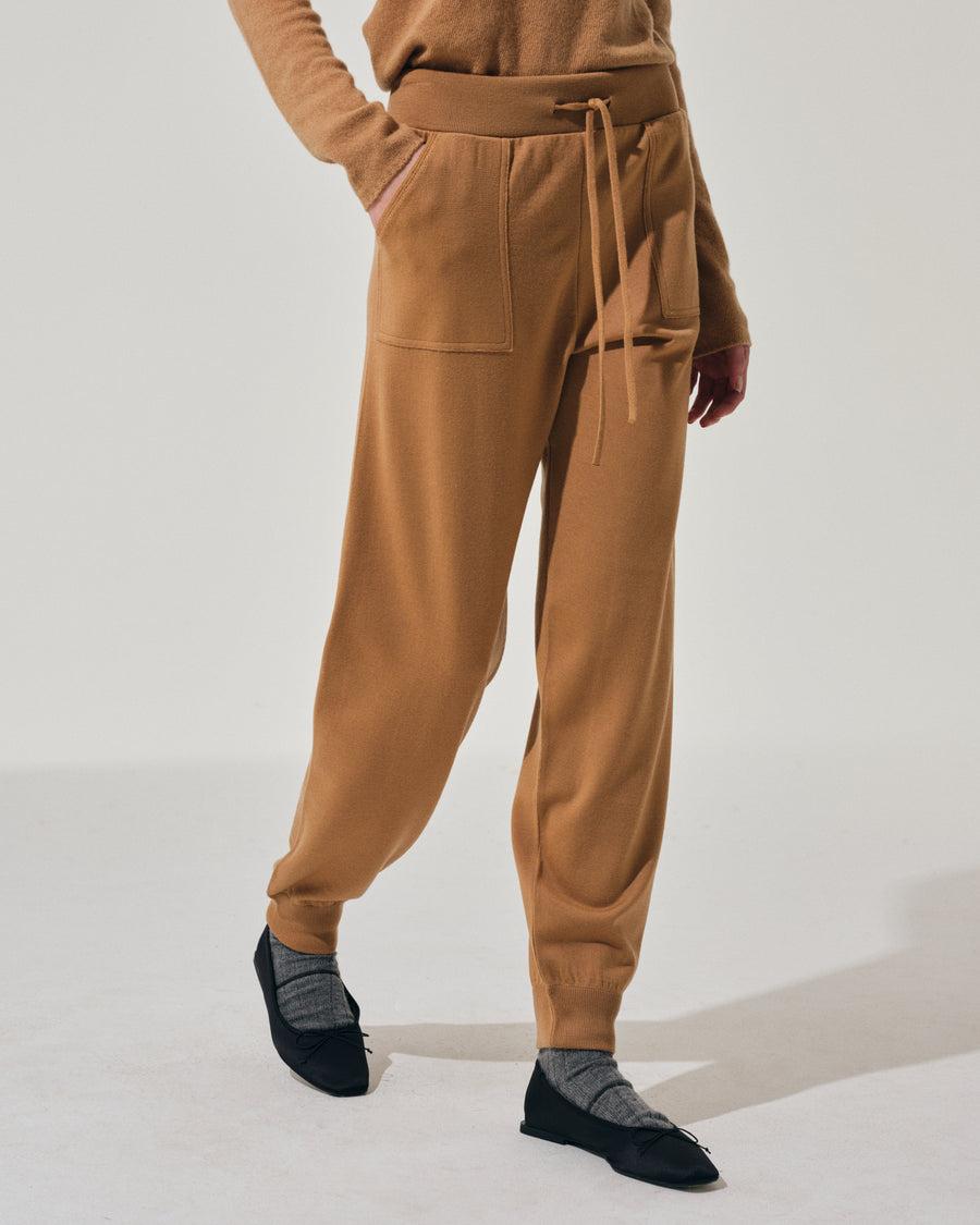 Scaglione PANTS FELPA MERINO CAMEL
