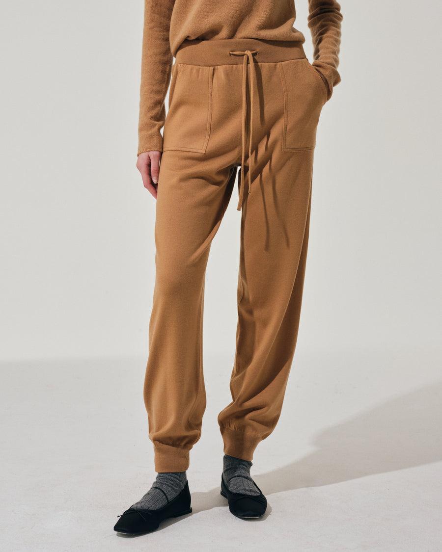 Scaglione PANTS FELPA MERINO CAMEL