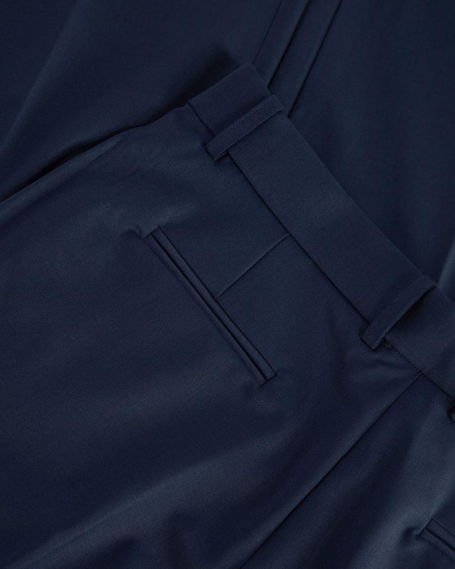 Scaglione PANTS PIEGA CENTALE MERINO NAVY