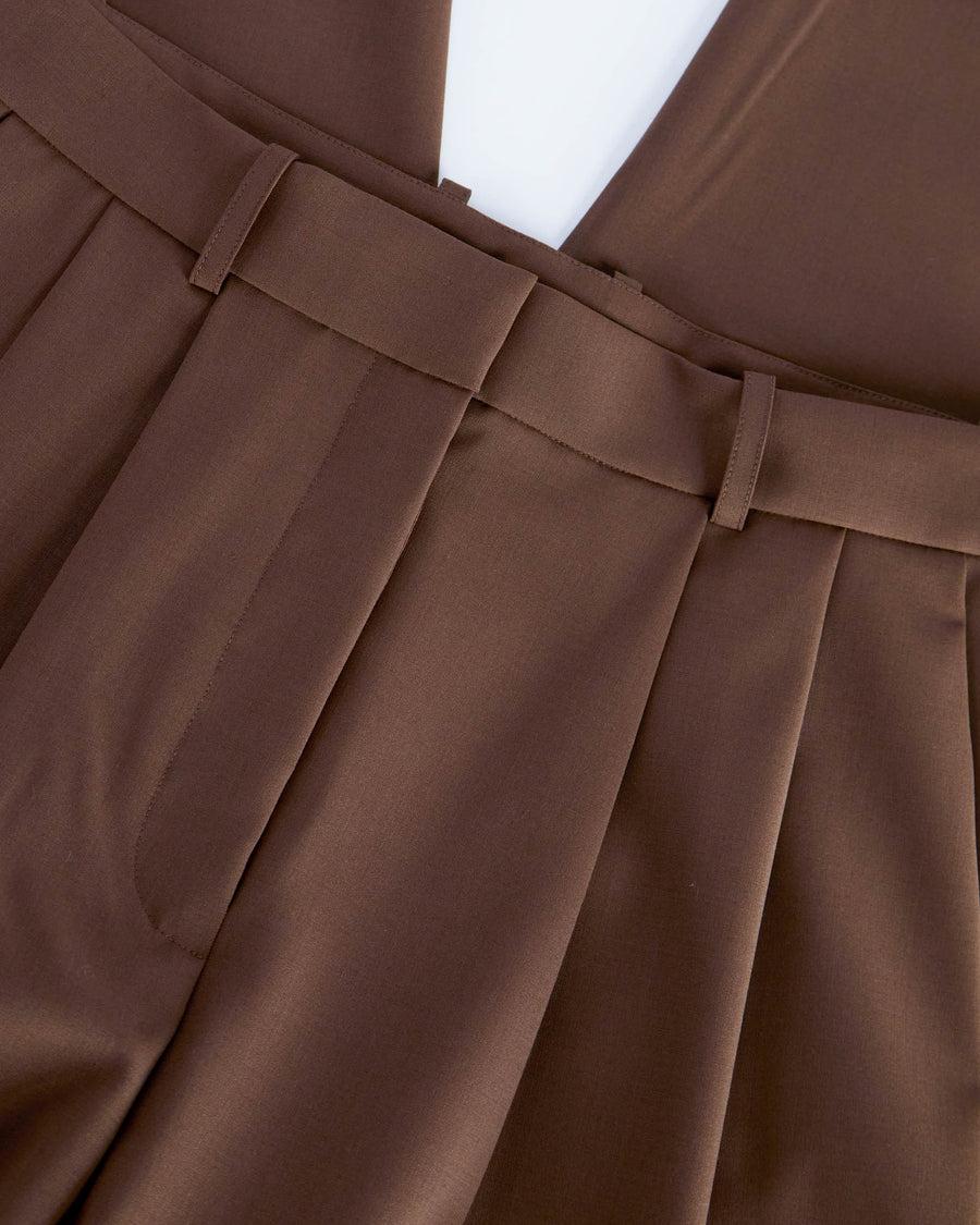 Scaglione PANTS PINCES MERINO BI-STRETCH EBANO