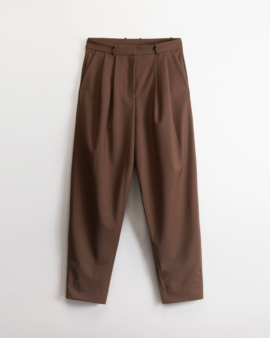Scaglione PANTS PINCES MERINO BI-STRETCH EBANO