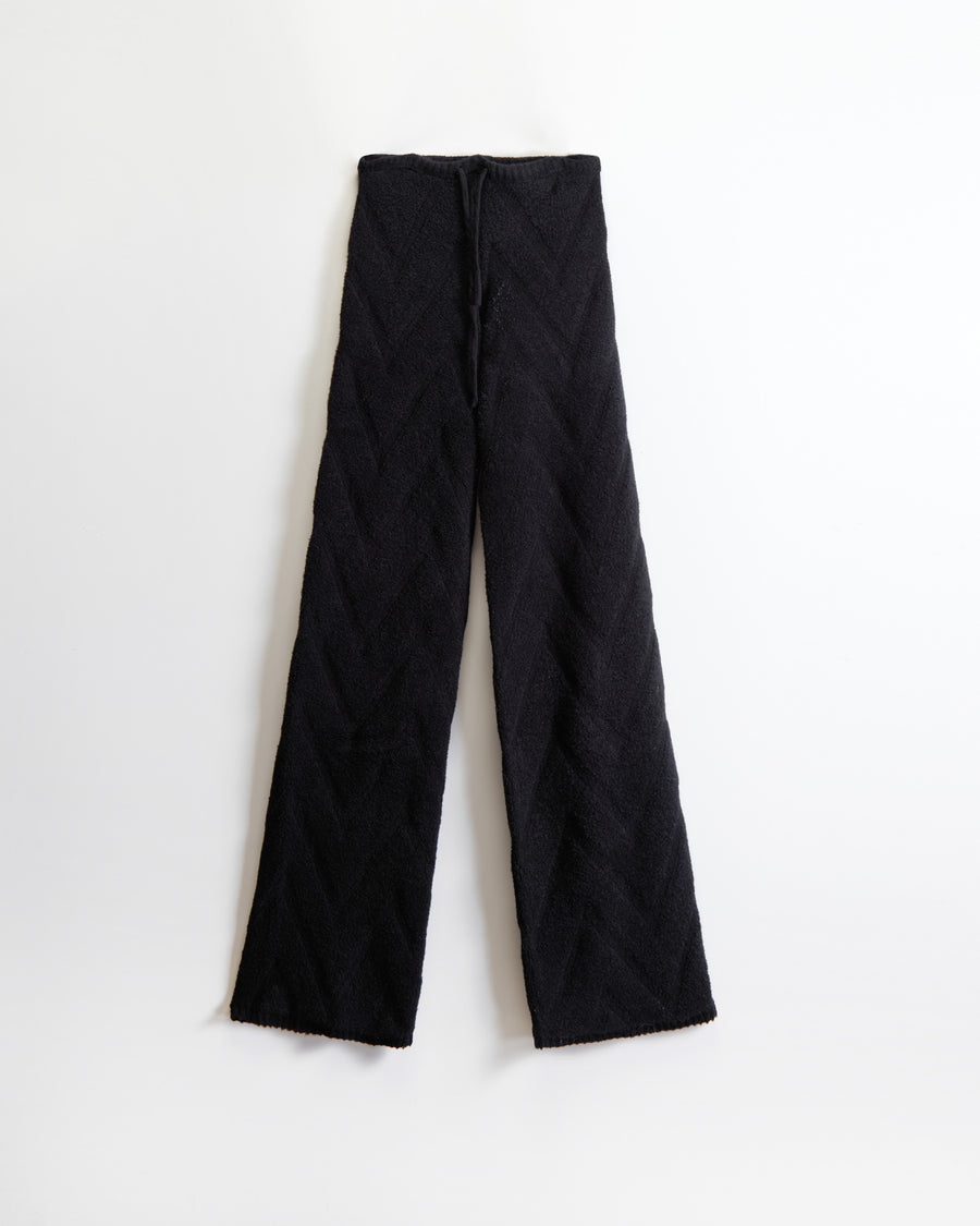 Scaglione PANTS ZIGZAG SPONGY BLACK
