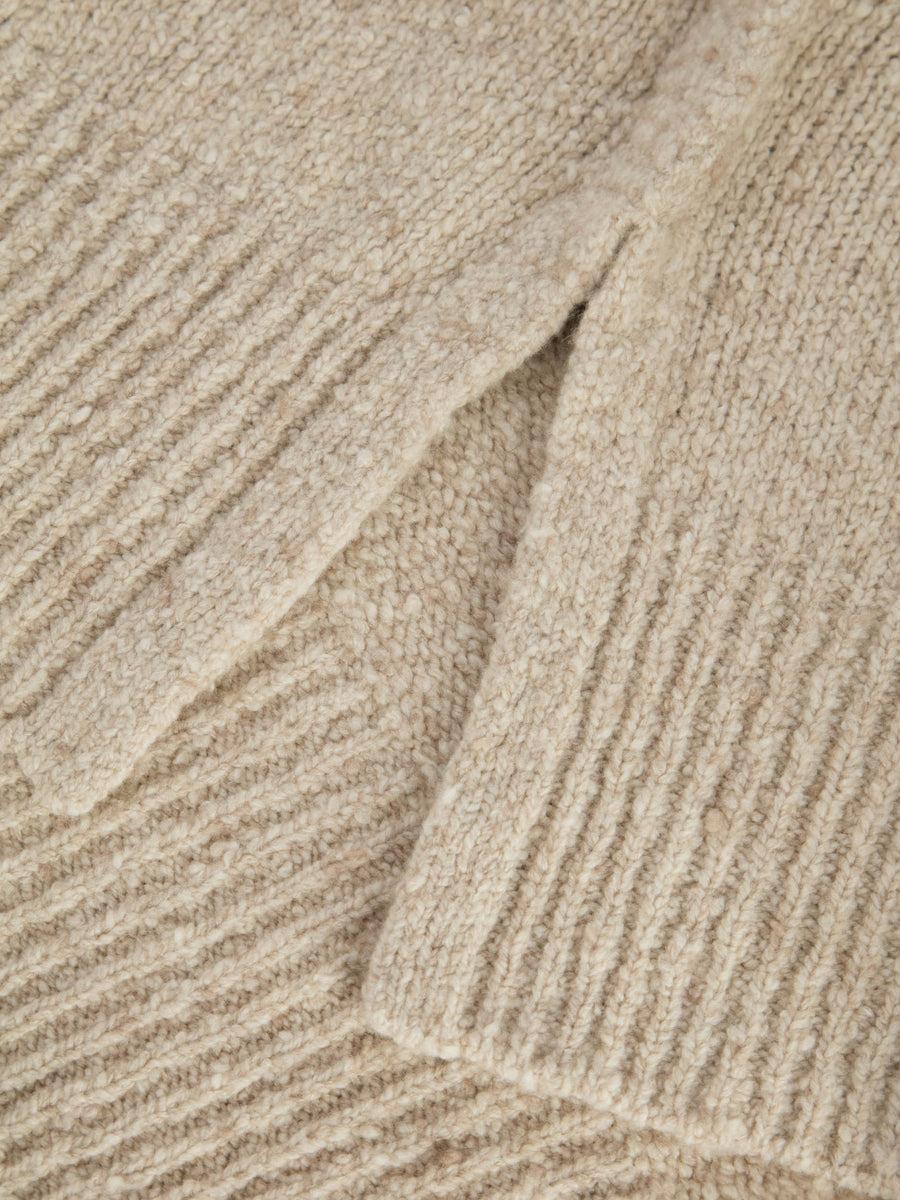 Scaglione PONCHO MAXI CASHMERE MULINE' SAND