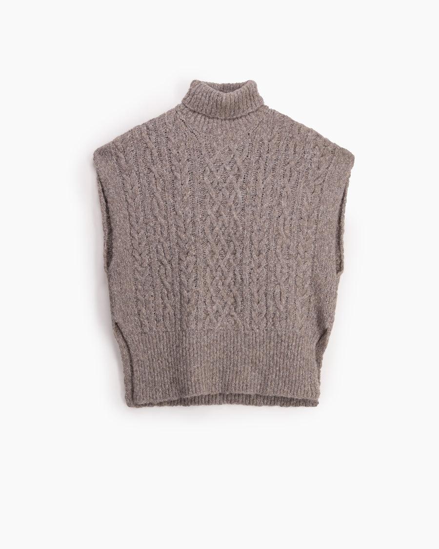 Scaglione PONCHO PUNTO ARAN LTGREY