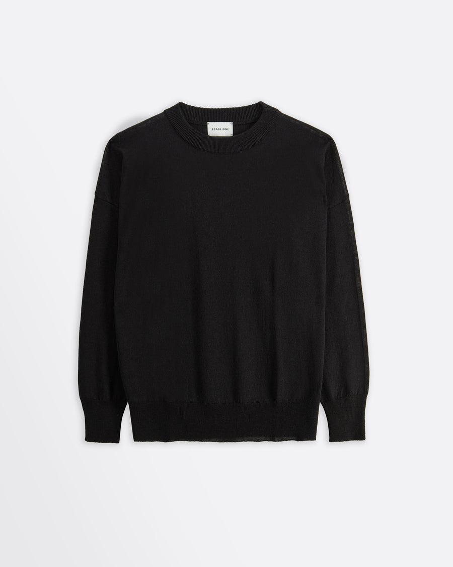 Scaglione R.NECK BOXY FINELUXSOLID BLACK