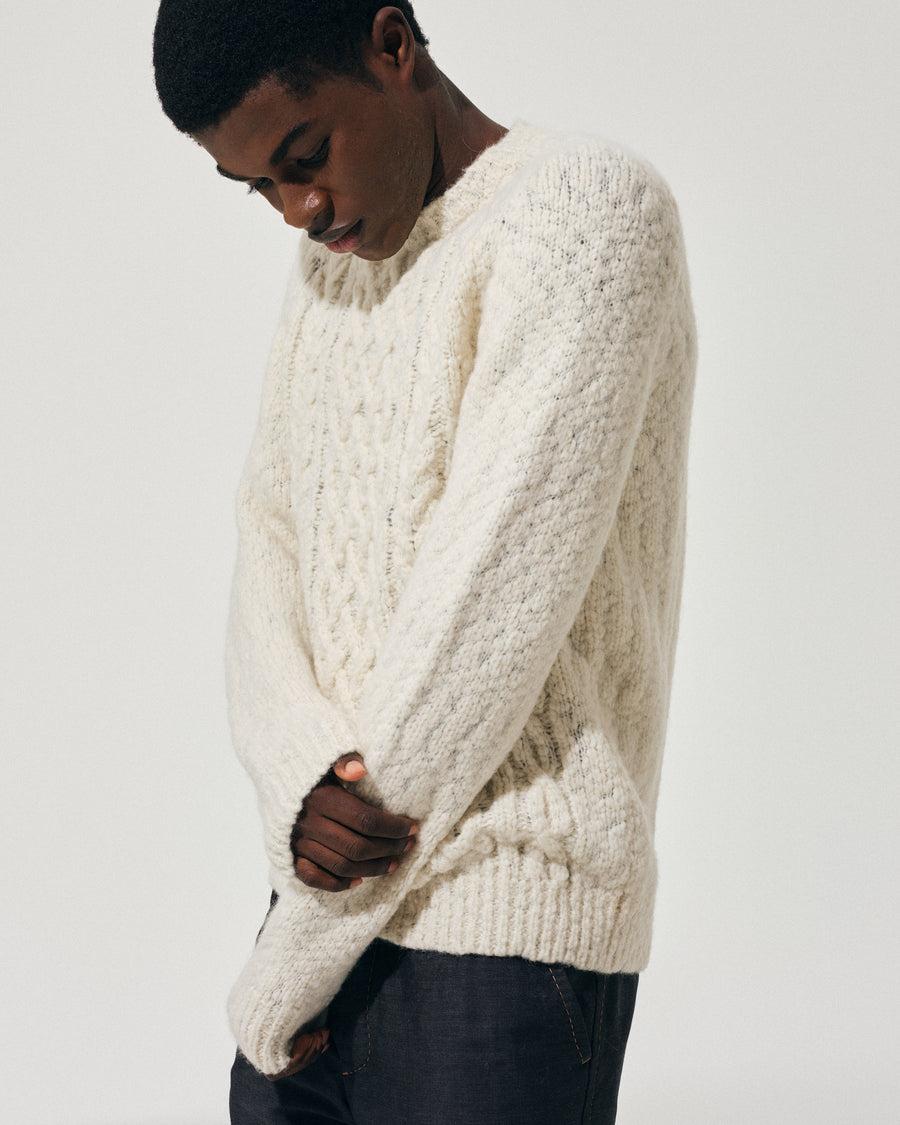 Scaglione ROUND NECK ALPACA ARAN MILK